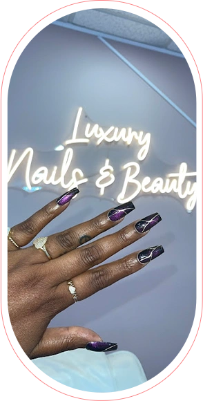 Nail extension done by Luxury Nails & Beauty