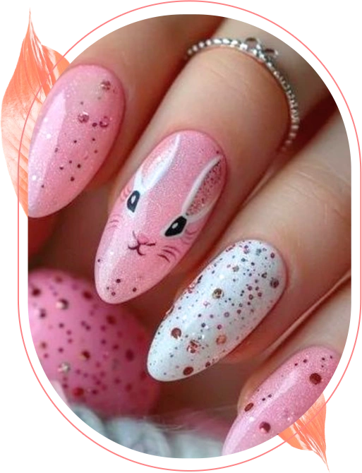 Easter nail design by Luxury Nails & Beauty